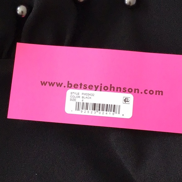 Betsey Johnson Pearl Detailing Little Black Dress XS - Picture 11 of 13